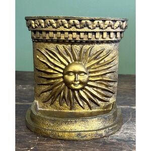 Celestial Sun Face Wall Sconce Shelf Wall Mounting Gold Finish Gallery Wall
